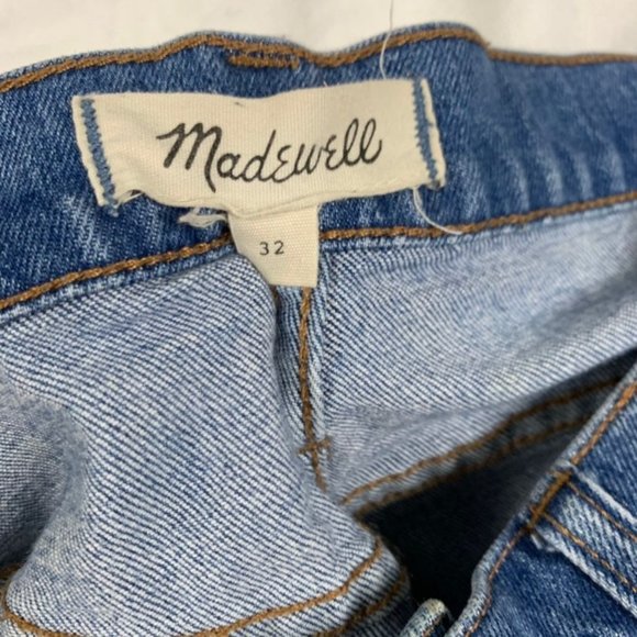 Madewell Sz 32" Cut off Shorts Blue - Picture 4 of 5